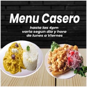 menu Peruano casero
