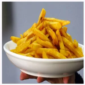 papa frita pollo asado